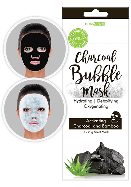 Mascarilla Facial Biomiracle Burbble Charcoal  carbon activo