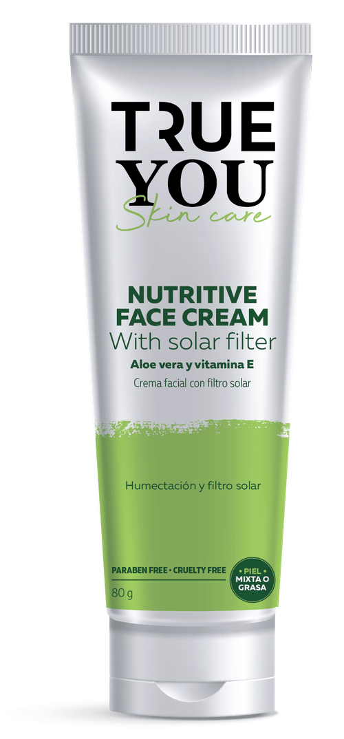 Crema Facial True You  Nutritiva con Filtro Solar Piel Grasa 80g