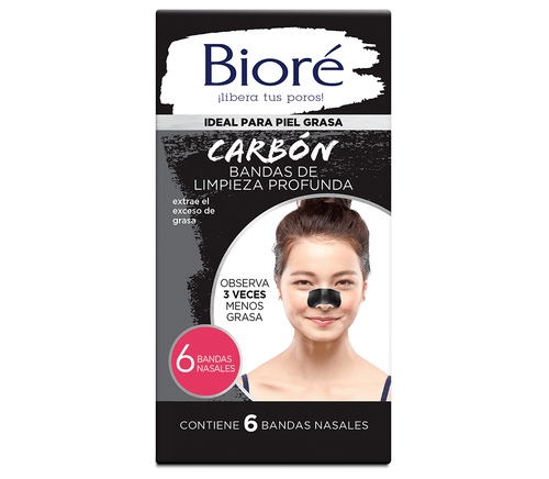 Bandas Limpieza Biore Carbon Natural