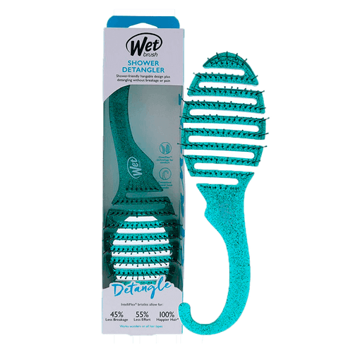 Cepillo Wet Brush Desenredante Ducha Brillo Azul Marino
