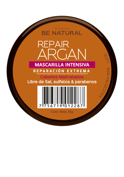 Mascarilla Be Natural Repair Argan Mini 35g