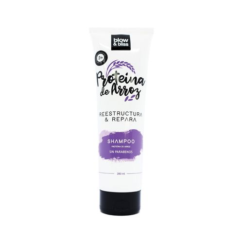 Shampoo Blow & Bliss Proteína de Arroz Sin Sal  280ml