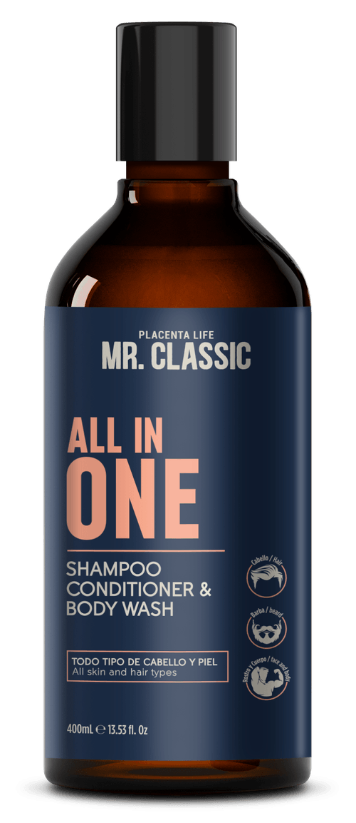 All In One Shampoo- Acondicionador -Gel de Baño Mr. Classic Men 400ml