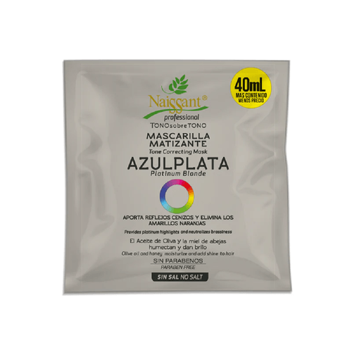 Mascarilla Tono sobre Tono Azul Plata de Naissant