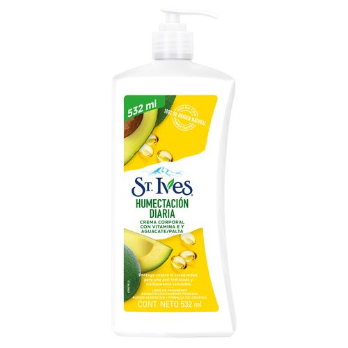 Crema Corporal St. Ives Humectacion Diaria con Vitamina E & Aguacate 532 ml