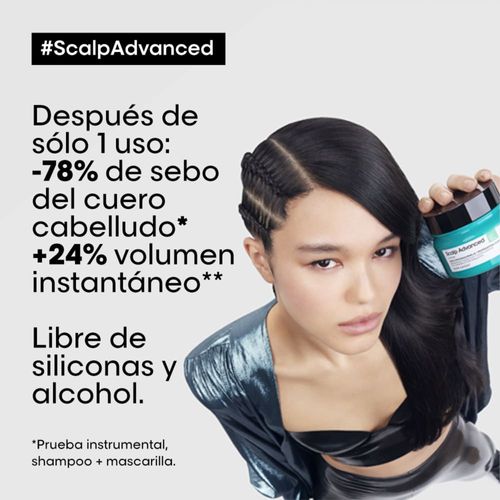 Shampoo Scalp Advanced Anti grasa Loreal professionnel 300 ml