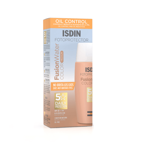 Protector solar facial con color ISDIN Fotoprotector Fusion Water Color