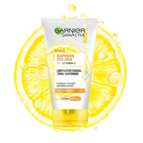 Gel Limpiador Facial Garnier Tono Uniforme Vitamina C  150 gr