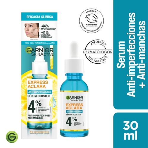 Serum Booster Garnier Anti-Imperfecciones Express Aclara 30ml