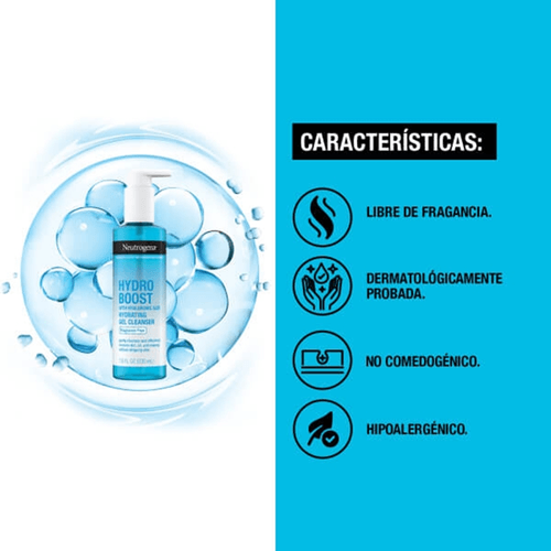 Gel Limpiador Facial Neutrogena® Hydro Boost® Sin Fragancia 230ml