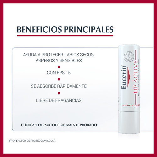 Protector Labial Eucerin Ph5 Lip Active FPS 15 4,8gr