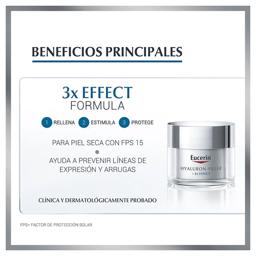Crema Facial Antiedad Día Eucerin Hyaluron Filler Triple Efecto 50ml
