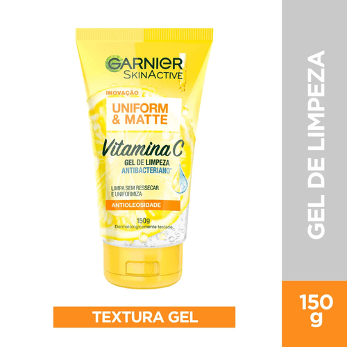 Gel Limpiador Facial Garnier Tono Uniforme Vitamina C  150 gr