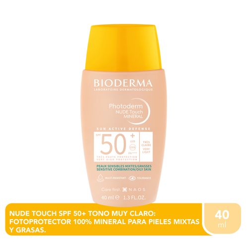 Protector Solar Bioderma Photoderm Nude Touch Natural Spf50+