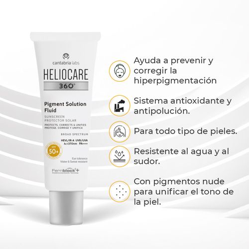 Protector Solar Heliocare 360º Pigment Solution Fluid SPF 50+
