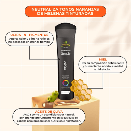 Mascarilla Naissant Tono Sobre Tono Negro 300 ml