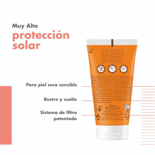Protector Solar en Crema Avène LN SPF 50+ 50 ML