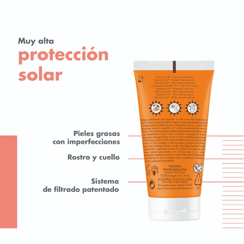 Protector Solar Cleanance Avène LN SPF 50+ 50 ML