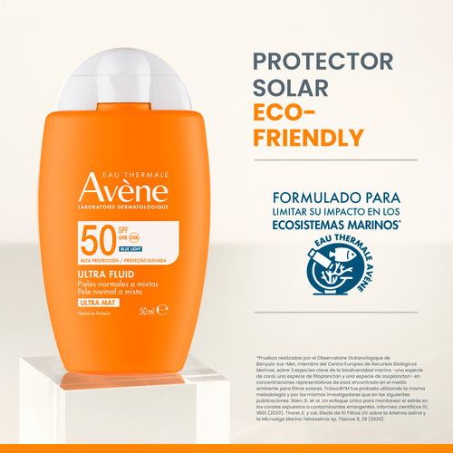 Protector Solar Avène Ultra Fluid SPF 50 Ultra Mat 50 Ml