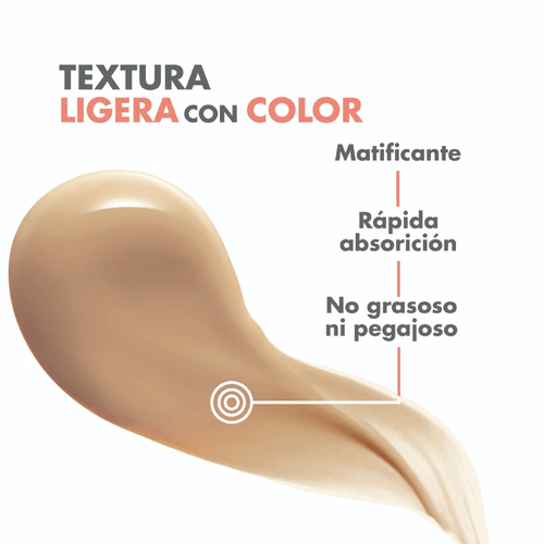 Protector Solar Fluido Con Color Avène Spf 50+ 50 Ml