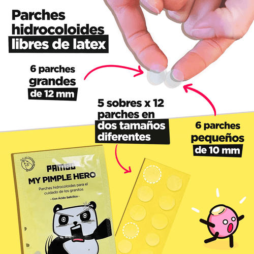 Parches Hidrocoloides para el Cuidado de los Granintos Pambú My Pimple Hero 90 gr