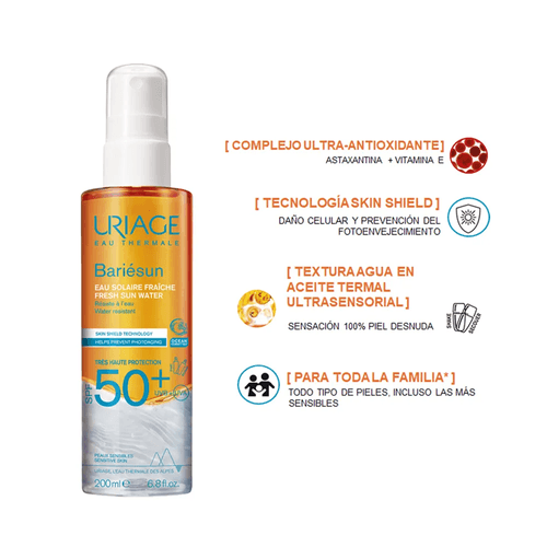 Agua Solar Refrescante Uriage Bariesun SPF50+