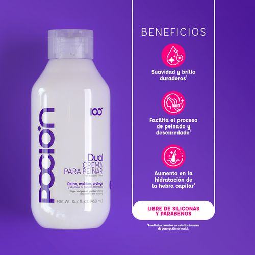 Crema para Peinar Dual La Poción Reparación 450ml