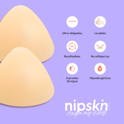 Cubre Pezones  Nipskin® Triangulares de Silicona 10cm