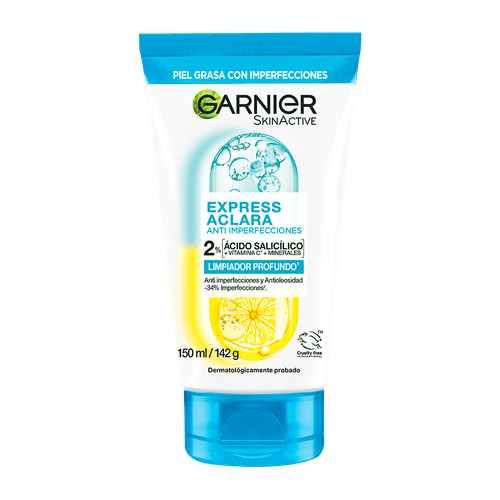 Limpiador Exfoliante Garnier Anti-Imperfecciones Express Aclara 150 ML