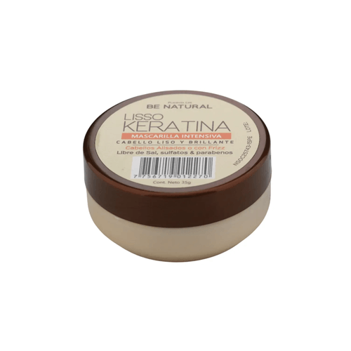 Mascarilla Be Natural Liso Keratina Mini 35g