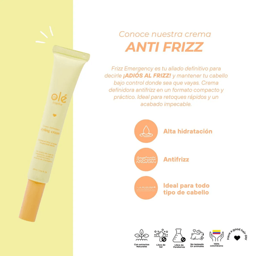 Crema Definidora Olé Frizz Emergency Slick Pestañina 20ml