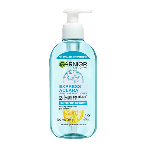 Gel Limpiador Garnier Anti-Imperfecciones Express Aclara 200 ML