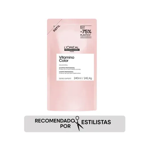 Refill Shampoo Vitamino Color protección cabello con color Loreal professionnel 240ml