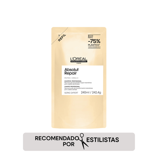 Refill Shampoo Absolut Repair reparación cabello Dañado Loreal Professionnel 240ml
