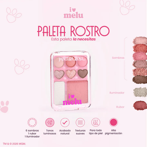 Paleta para Rostro Melu Pantera Rosa 8gr