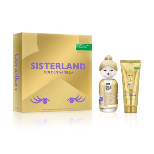 Estuche Benetton Sisterland Golden Vanilla EDP 80ml + Loción Corporal 75ml