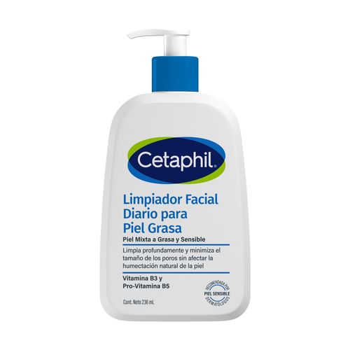 Limpiador Liquido Facial Diario Cetaphil Para Piel Grasa 236ml