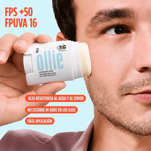 Protector Solar en Barra Ollie Sin Color FPS +50
