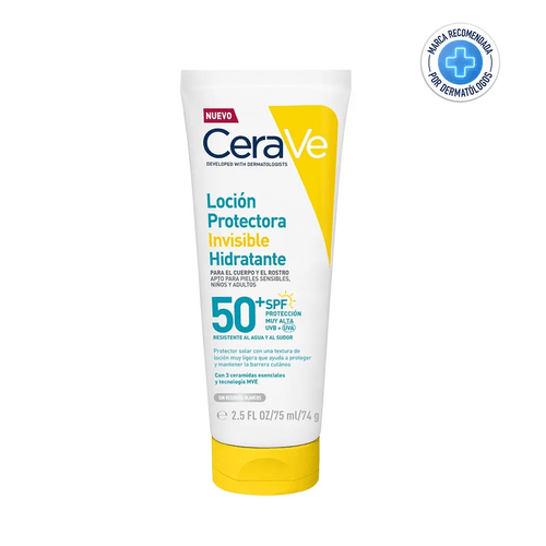 Protector Solar Cerave Loción Invisible Hidratante SPF50+