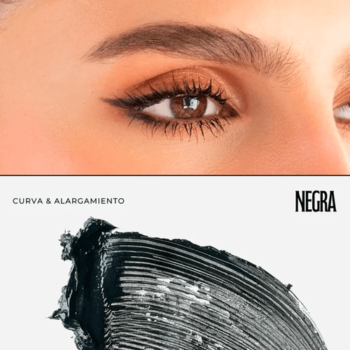 Pestañina Ruby Rose Peel Off Curva y Alargamiento Negra