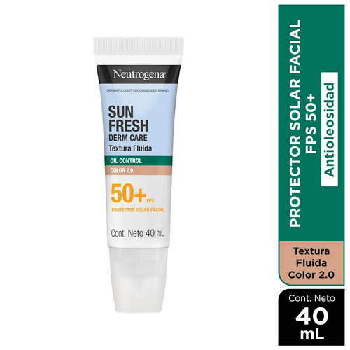 Protector Solar Neutrogena Sun Fresh Oil Control Fluido con Color FPS 50+